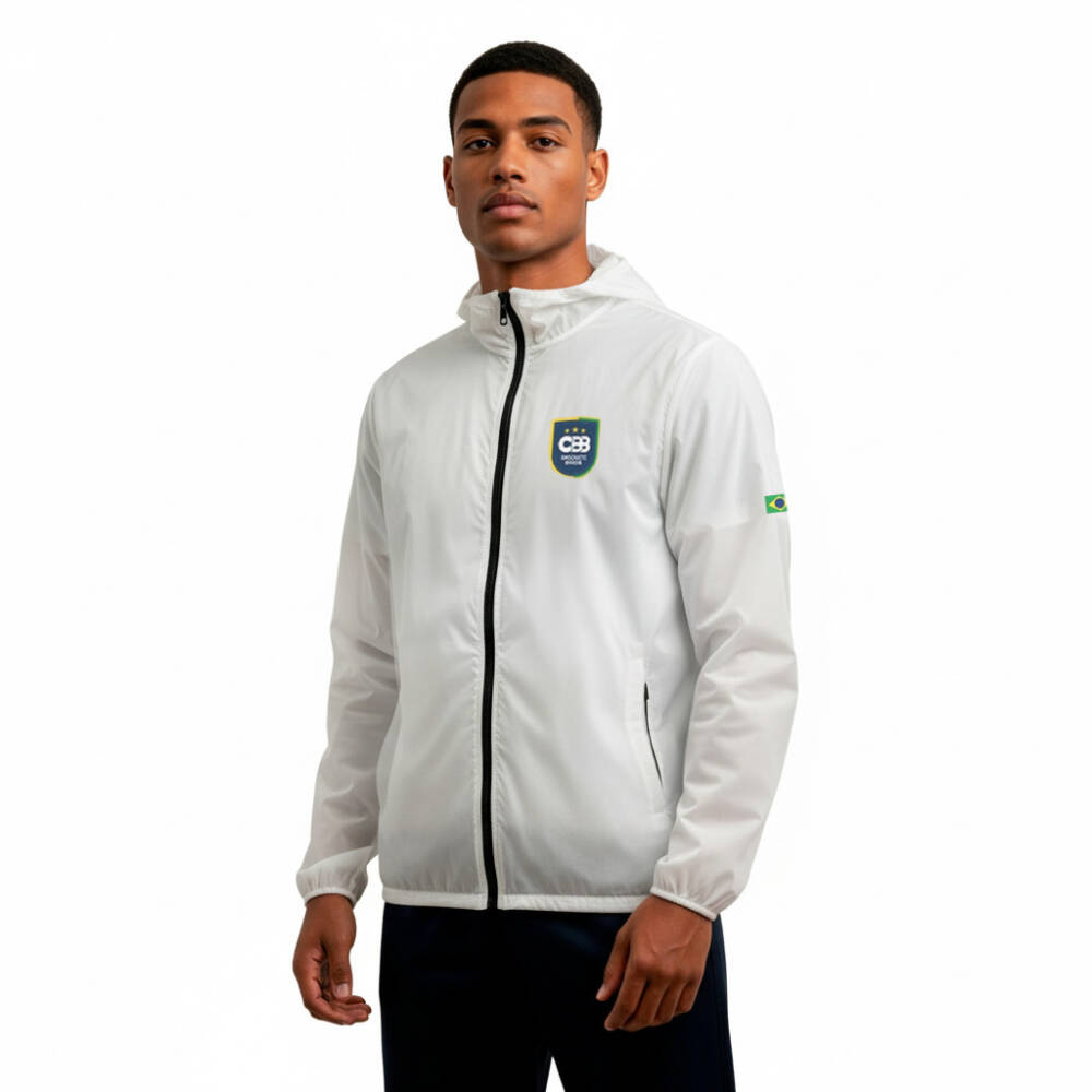Jaqueta Corta Vento Branca CBB